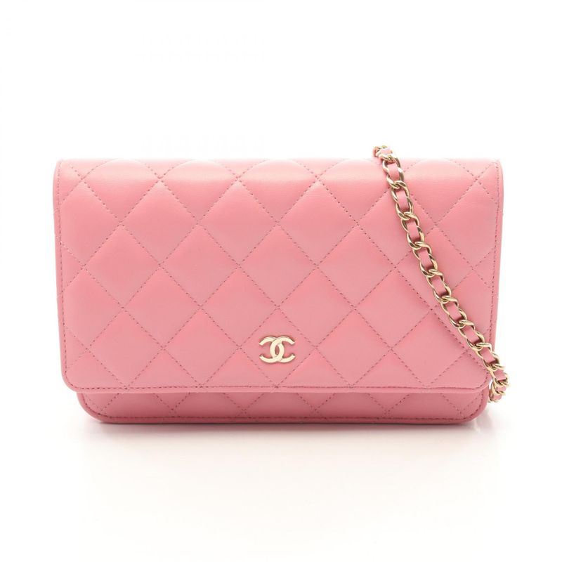 Chanel Shoulder Bag Matelasse Ap0250 Pink Lambskin (sheep Leather) Matelasse