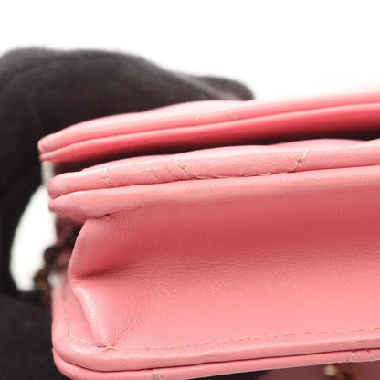 Chanel Shoulder Bag Matelasse Ap0250 Pink Lambskin (sheep Leather) Matelasse