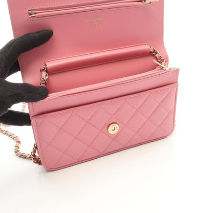 Chanel Shoulder Bag Matelasse Ap0250 Pink Lambskin (sheep Leather) Matelasse