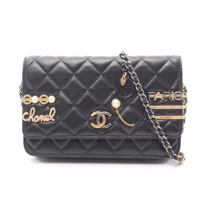 Chanel Shoulder Bag Matelasse Ap2508 Black Lambskin (sheep Leather) Matelasse