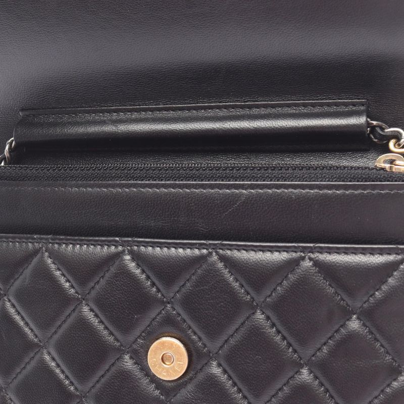 Chanel Shoulder Bag Matelasse Ap2508 Black Lambskin (sheep Leather) Matelasse