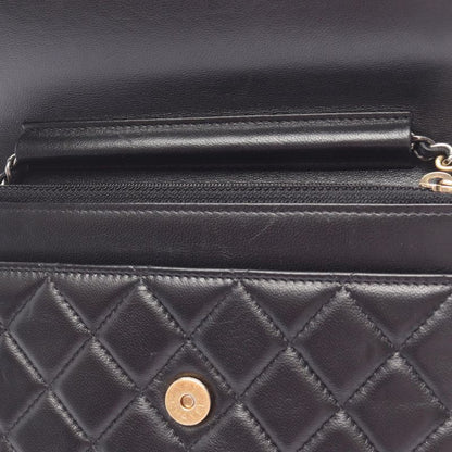 Chanel Shoulder Bag Matelasse Ap2508 Black Lambskin (sheep Leather) Matelasse