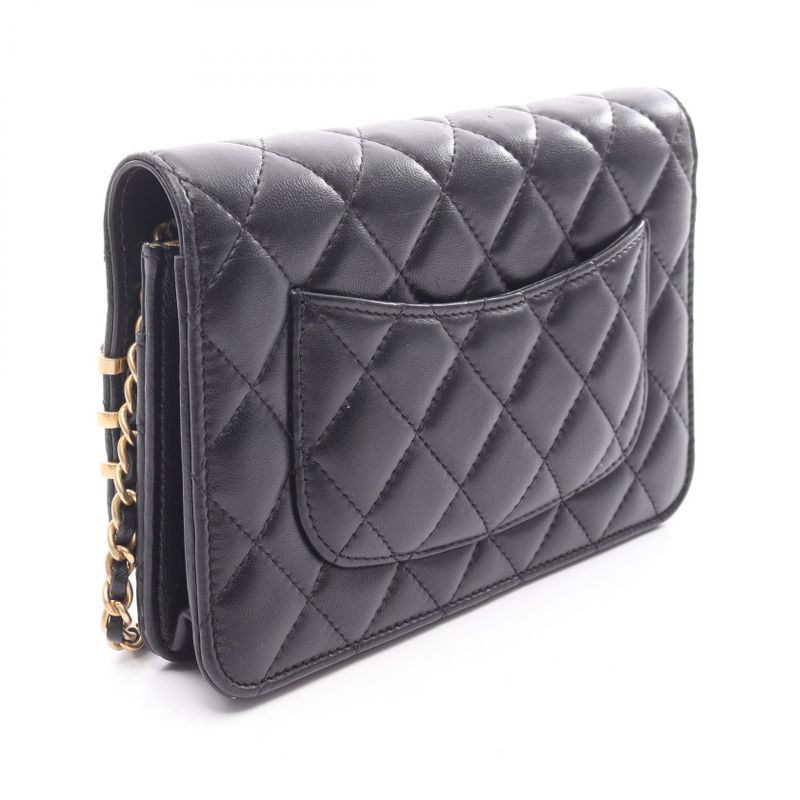 Chanel Shoulder Bag Matelasse Ap2508 Black Lambskin (sheep Leather) Matelasse