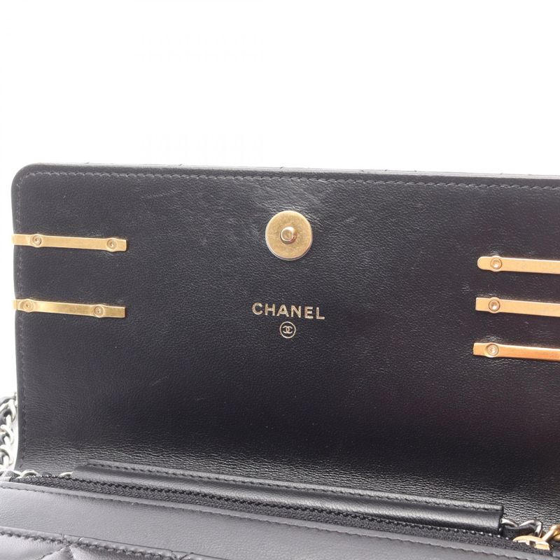 Chanel Shoulder Bag Matelasse Ap2508 Black Lambskin (sheep Leather) Matelasse