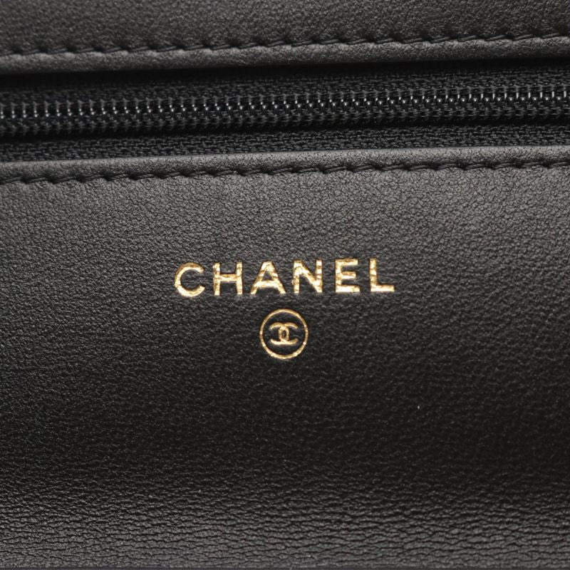 Chanel Shoulder Bag Matelasse Ap2260 Black Fabric Matelasse Chain Wallet
