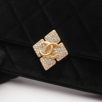 Chanel Shoulder Bag Matelasse Ap2260 Black Fabric Matelasse Chain Wallet