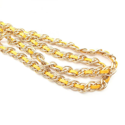 Chanel Shoulder Bag Matelasse Top Handle As4140 Yellow Leather Top Handle