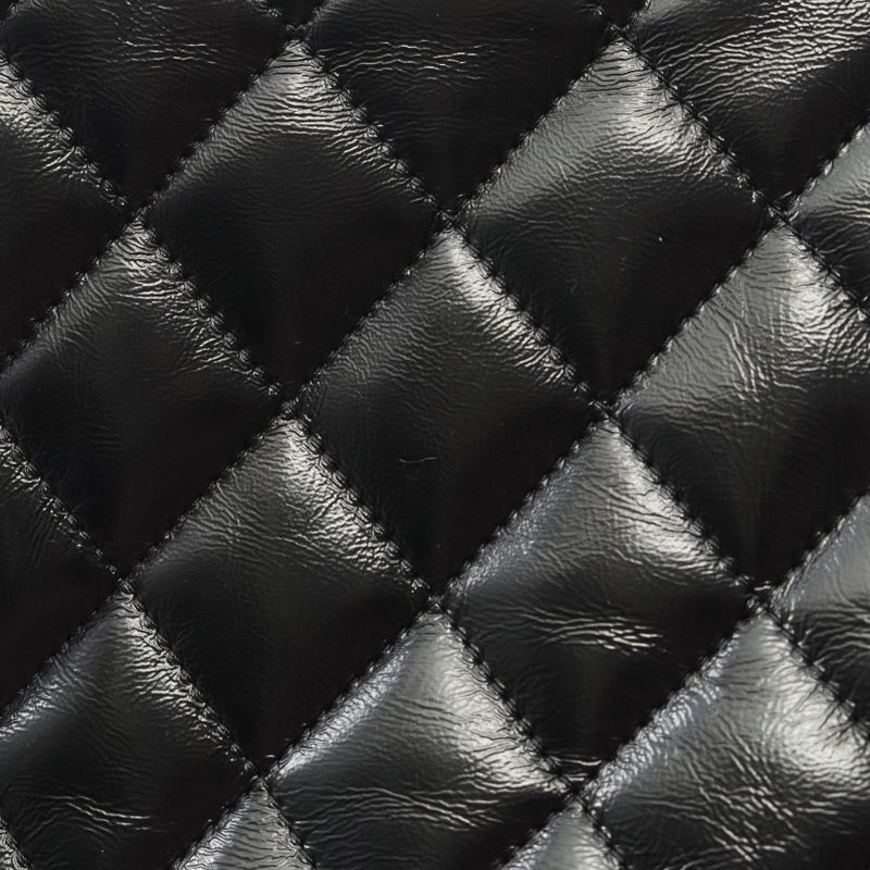 Chanel Shoulder Bag Matelasse Top Handle Black Leather Matelasse Top Handle Bag