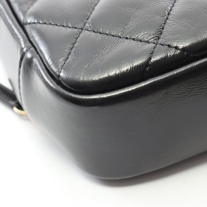 Chanel Shoulder Bag Matelasse Top Handle Black Leather Matelasse Top Handle Bag