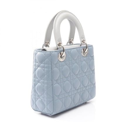 Dior Handbag Lady Dior Small Cannage Blue Gray Leather Lady Dior Cannage 2way