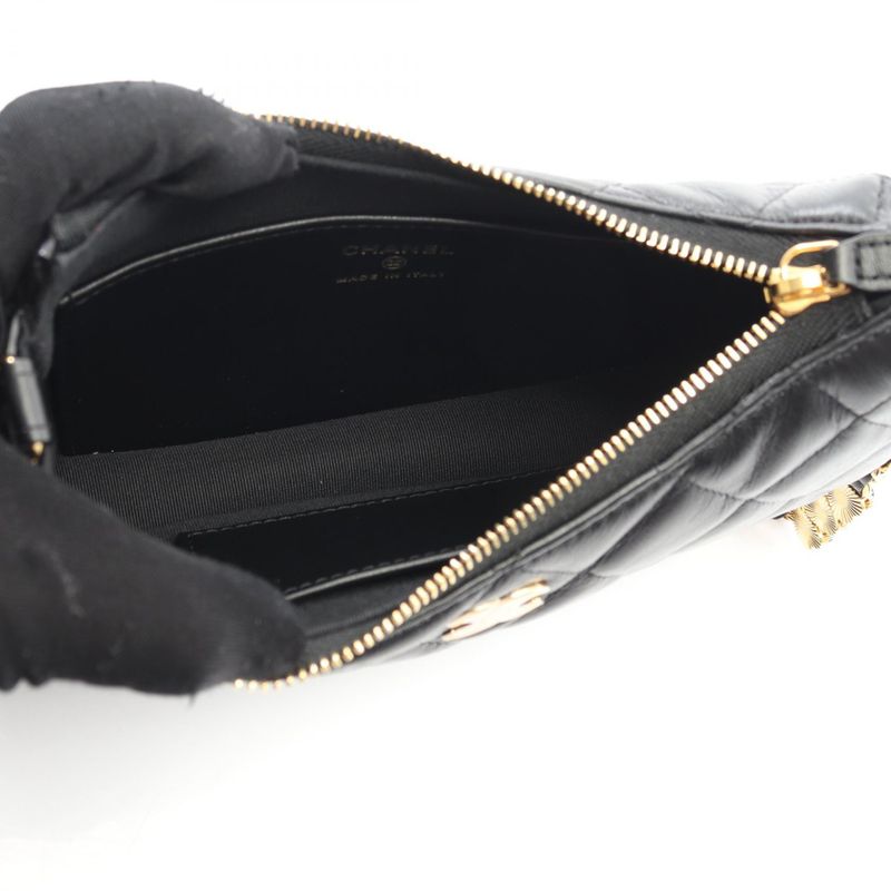 Chanel Shoulder Bag Matelasse Hobo Black Lambskin Matelasse Hobo Chain Shoulder