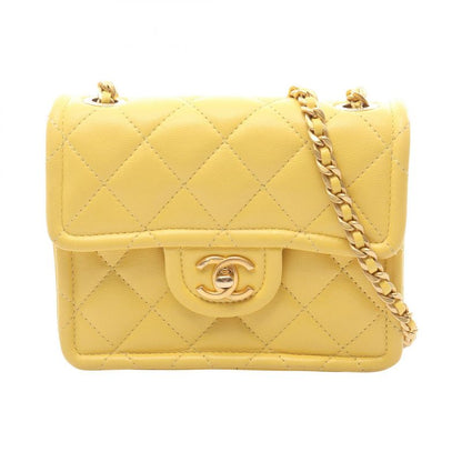 Chanel Shoulder Bag Matelasse As2356 Yellow Leather Calf (Cowhide) Matelasse