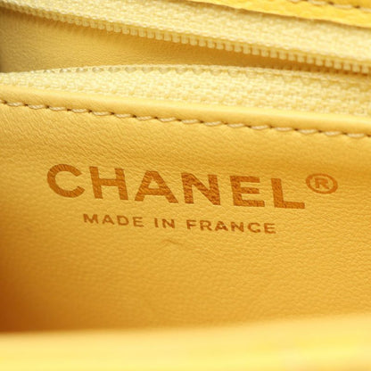 Chanel Shoulder Bag Matelasse As2356 Yellow Leather Calf (Cowhide) Matelasse
