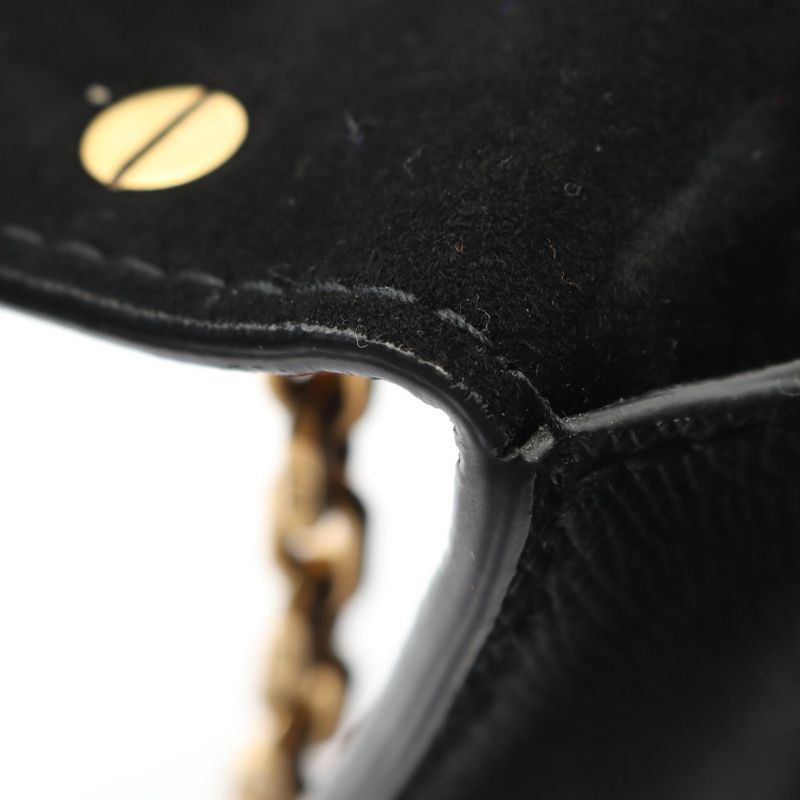 Dior Shoulder Bag J'adior Black Leather Chain Shoulder Women's Used a