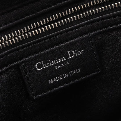 Dior Tote Bag Granville Black Leather Granville Chain Tote Women's Used B