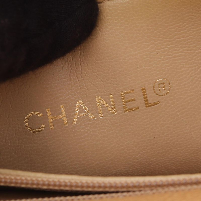 Chanel Tote Bag Cocomark Beige Leather Cocomark Shoulder Tote Ladies Used a