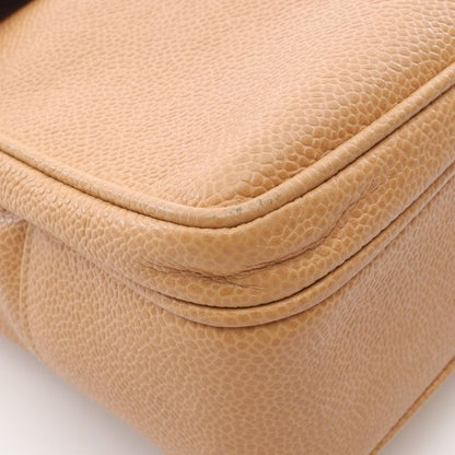 Chanel Tote Bag Cocomark Beige Leather Cocomark Shoulder Tote Ladies Used a