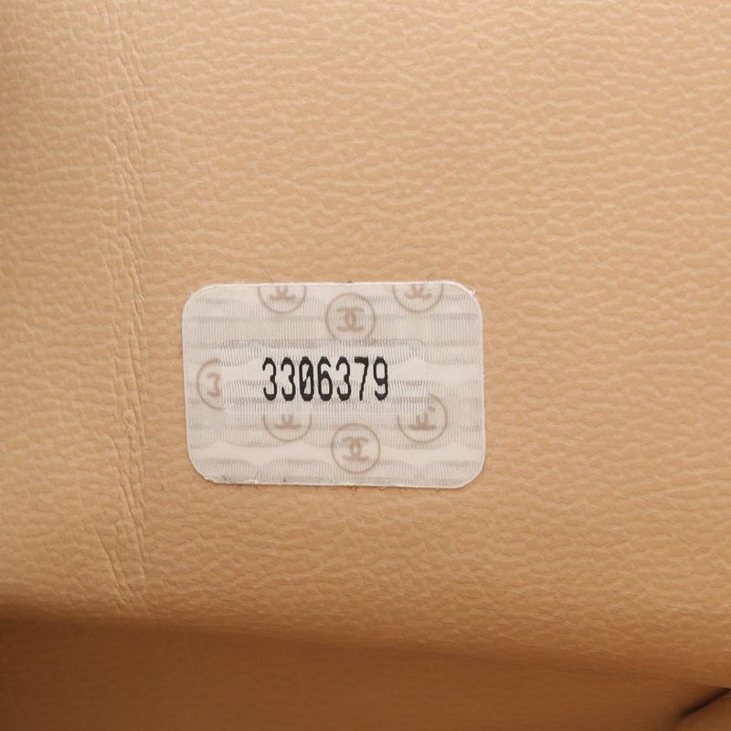 Chanel Tote Bag Cocomark Beige Leather Cocomark Shoulder Tote Ladies Used a