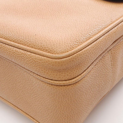 Chanel Tote Bag Cocomark Beige Leather Cocomark Shoulder Tote Ladies Used a