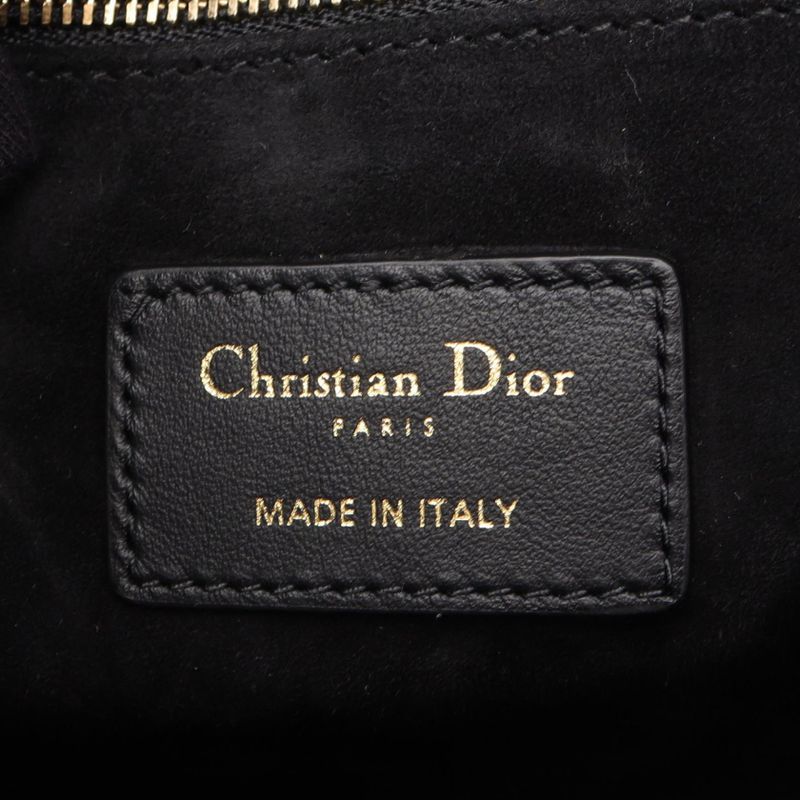 Dior Tote Bag Book Tote Medium Micro Cannage M13240whp_m900 Black Leather Micro