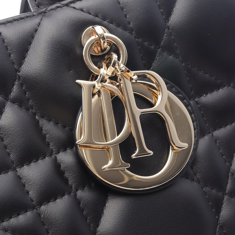 Dior Tote Bag Book Tote Medium Micro Cannage M13240whp_m900 Black Leather Micro