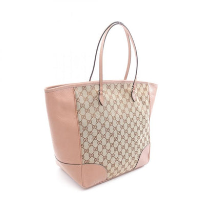 Gucci Tote Bag Brie Guccissima 323671 Beige Pink Beige Canvas Leather Brie Tote