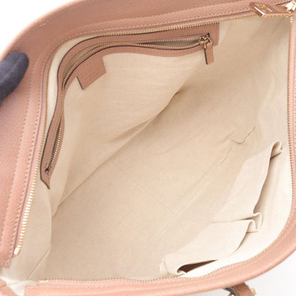 Gucci Tote Bag Brie Guccissima 323671 Beige Pink Beige Canvas Leather Brie Tote
