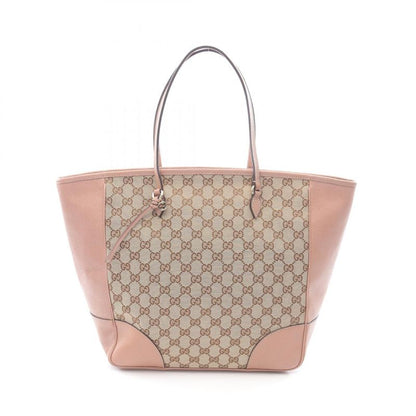 Gucci Tote Bag Brie Guccissima 323671 Beige Pink Beige Canvas Leather Brie Tote