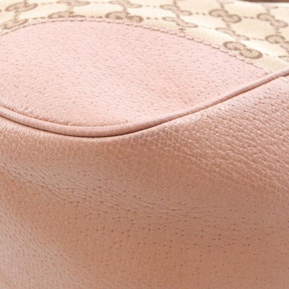 Gucci Tote Bag Brie Guccissima 323671 Beige Pink Beige Canvas Leather Brie Tote