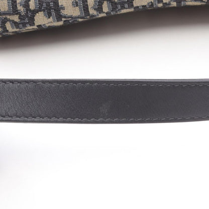 Dior Handbag Saddle Bag Oblique Jacquard Navy Canvas Leather Oblique Saddle Bag