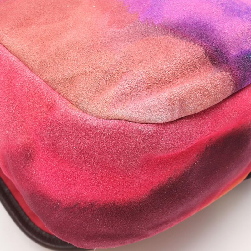 Chanel Shoulder Bag Coco Mark A90809 Multi Suede Coco Mark Embroidery Messenger