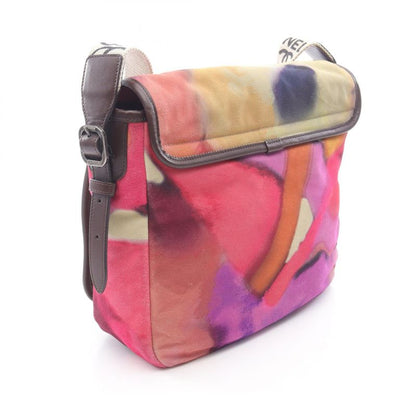 Chanel Shoulder Bag Coco Mark A90809 Multi Suede Coco Mark Embroidery Messenger