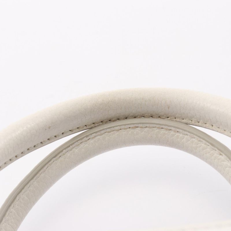 Chanel Handbag Shoulder Bag Neo Executive Tote Small White Leather Calf