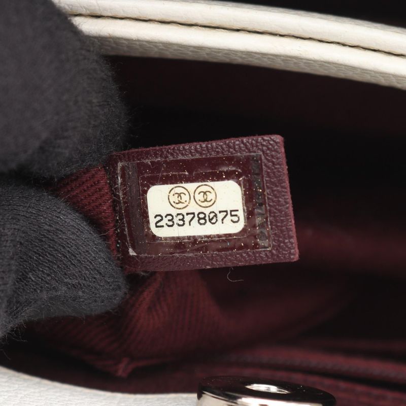 Chanel Handbag Shoulder Bag Neo Executive Tote Small White Leather Calf