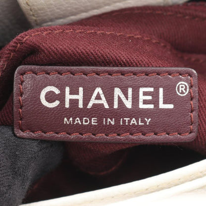 Chanel Handbag Shoulder Bag Neo Executive Tote Small White Leather Calf