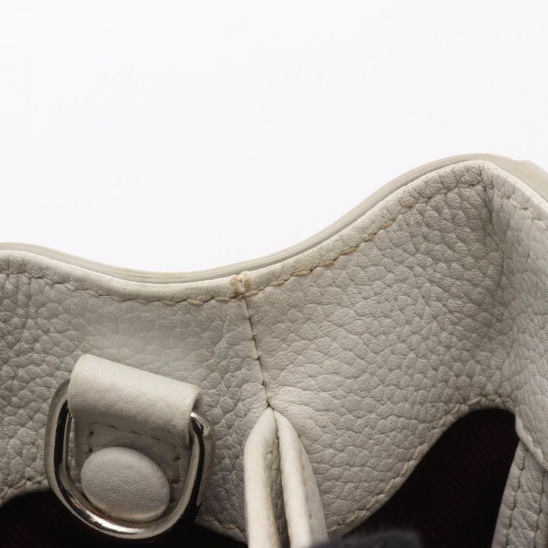 Chanel Handbag Shoulder Bag Neo Executive Tote Small White Leather Calf