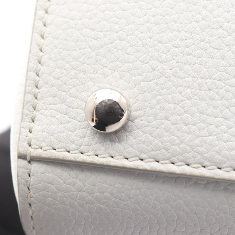 Chanel Handbag Shoulder Bag Neo Executive Tote Small White Leather Calf