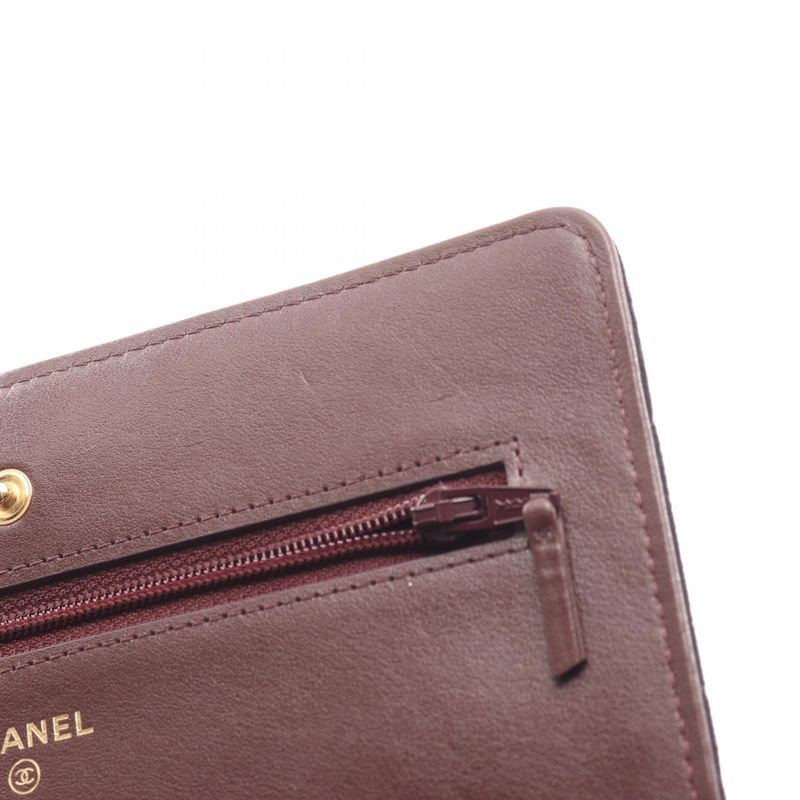 Chanel Shoulder Bag Matelasse Black Wool Matelasse Icon Charm Chain Wallet