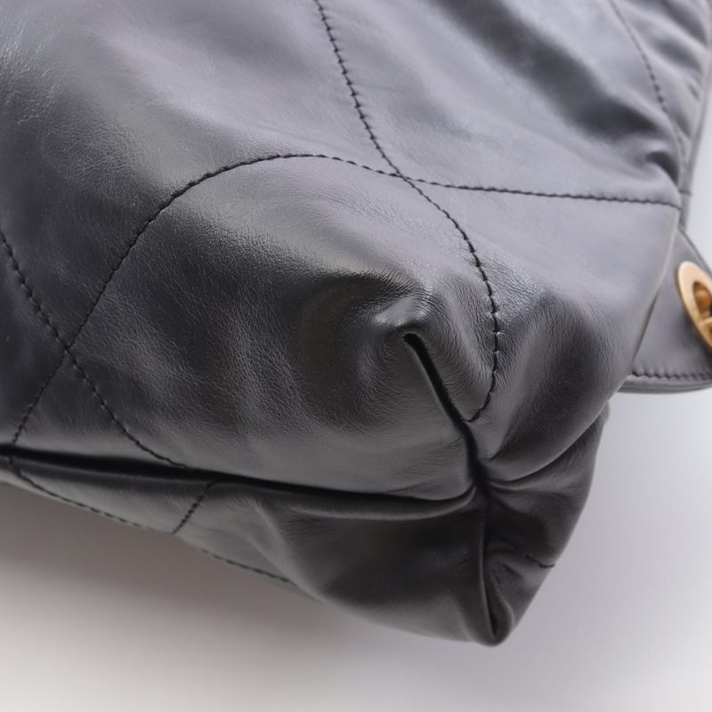 Chanel Rucksack Sac Backpack Chanel 22 Large As3313 Black Leather Chanel22