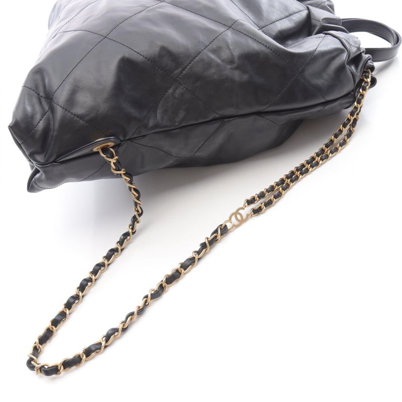 Chanel Rucksack Sac Backpack Chanel 22 Large As3313 Black Leather Chanel22