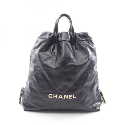 Chanel Rucksack Sac Backpack Chanel 22 Large As3313 Black Leather Chanel22