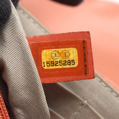 Chanel Shoulder Bag Half Moon Coco Mark A40033 Dark Orange Leather Calf