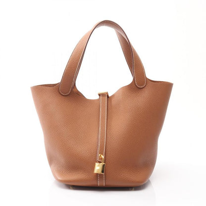 Hermes Handbag Picotan Lock MM Gold Leather Picotan Lock MM Gold Women's Used a