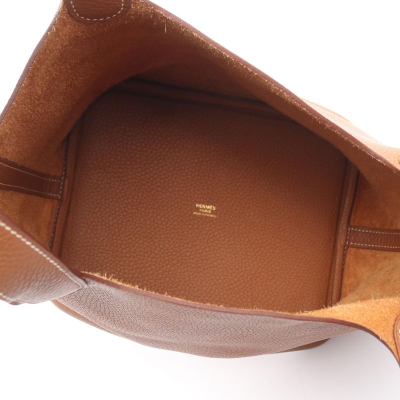 Hermes Handbag Picotan Lock MM Gold Leather Picotan Lock MM Gold Women's Used a