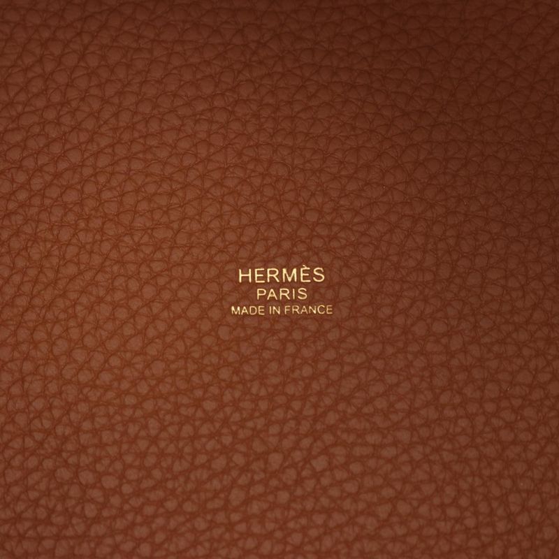 Hermes Handbag Picotan Lock MM Gold Leather Picotan Lock MM Gold Women's Used a