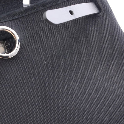 Hermes Handbag Herbag Her Bag Zip PM Letourne Black Leather Canvas Herbag Her