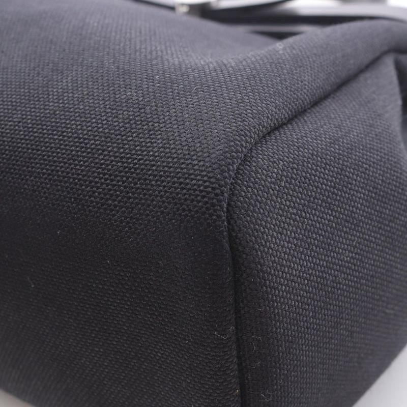 Hermes Handbag Herbag Her Bag Zip PM Letourne Black Leather Canvas Herbag Her