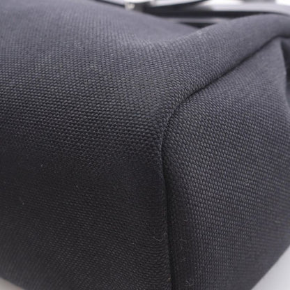 Hermes Handbag Herbag Her Bag Zip PM Letourne Black Leather Canvas Herbag Her