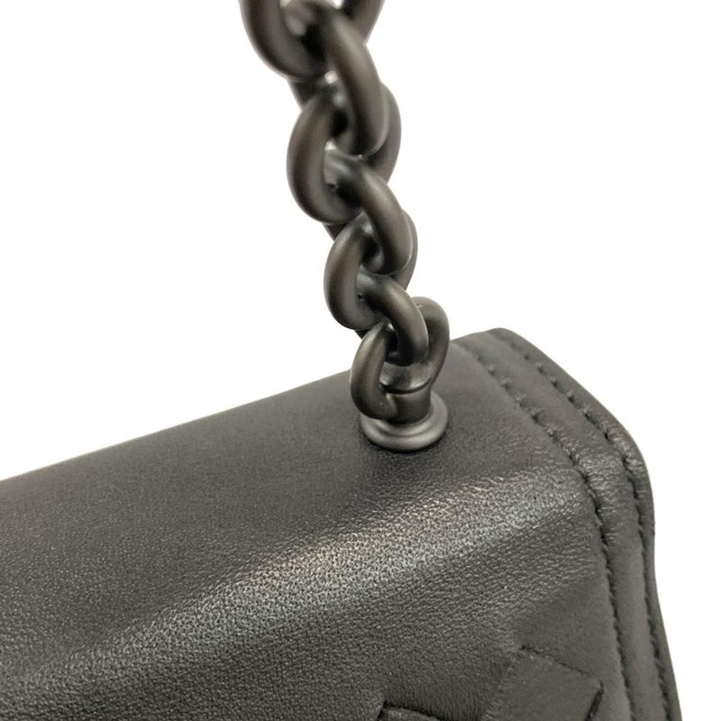 Bottega Veneta Shoulder Bag Intrecciato Black Chain Shoulder Leather
