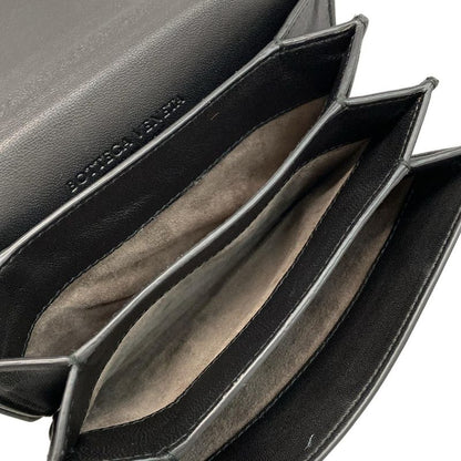 Bottega Veneta Shoulder Bag Intrecciato Black Chain Shoulder Leather